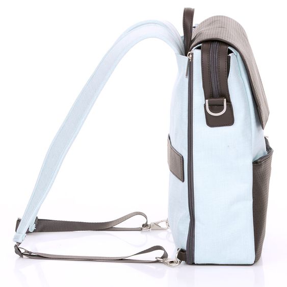 ABC Design Wickelrucksack City mit Deckelfach - inkl. Wickelauflage und Zubehör - Ice