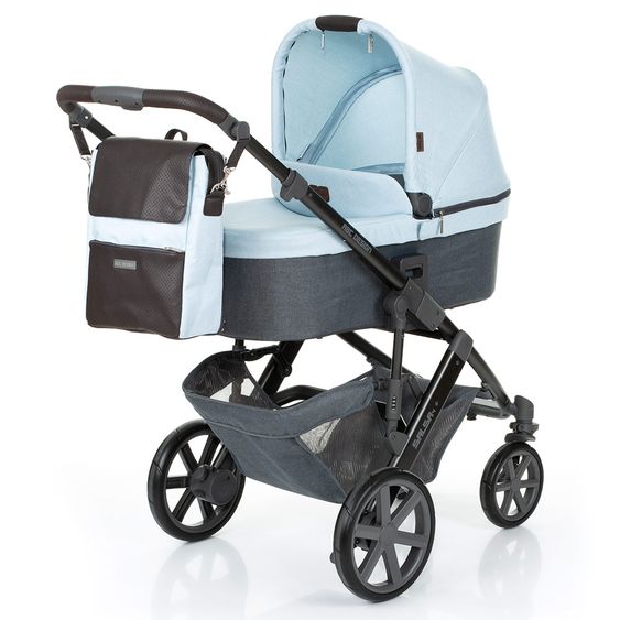 ABC Design Wickelrucksack City mit Deckelfach - inkl. Wickelauflage und Zubehör - Ice