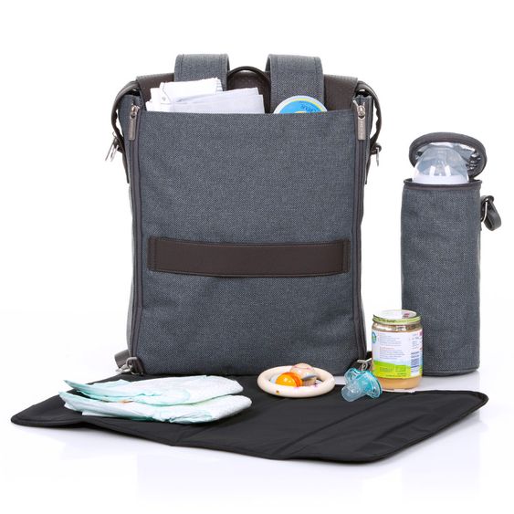 ABC Design Wickel-Rucksack City mit Deckelfach - inkl. Wickelauflage und Zubehör - Mountain