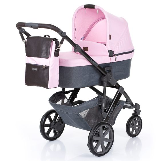 ABC Design Wickel-Rucksack City mit Deckelfach - inkl. Wickelauflage und Zubehör - Rose