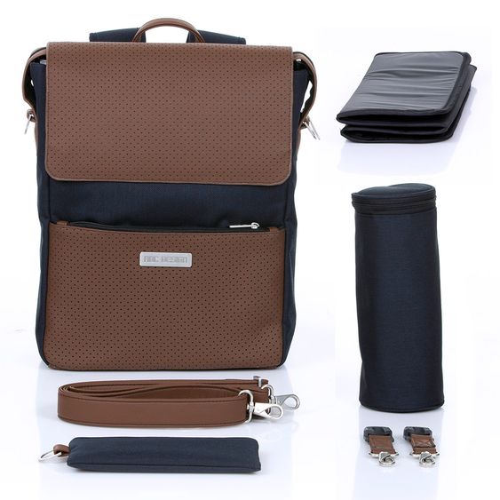 ABC Design Zaino fasciatoio City con scomparto per il coperchio - incluso fasciatoio e accessori - Shadow