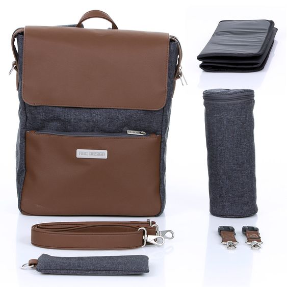 ABC Design Wickel-Rucksack City mit Deckelfach - inkl. Wickelauflage und Zubehör - Street