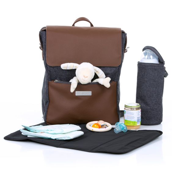ABC Design Wickel-Rucksack City mit Deckelfach - inkl. Wickelauflage und Zubehör - Street