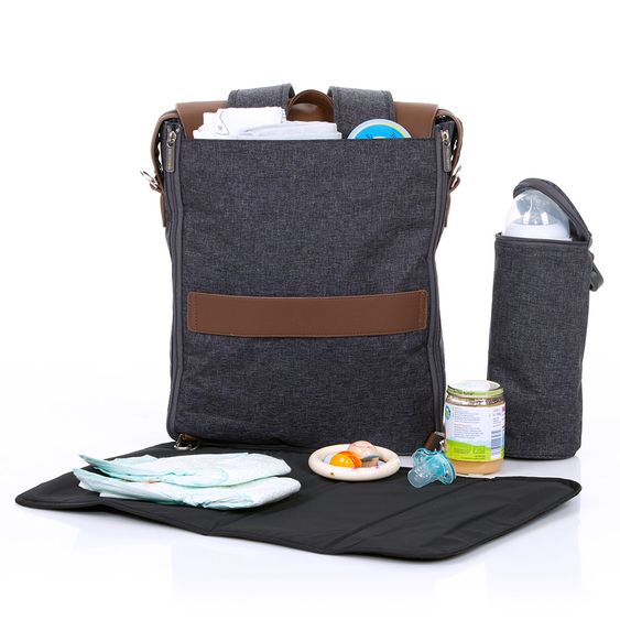 ABC Design Wickel-Rucksack City mit Deckelfach - inkl. Wickelauflage und Zubehör - Street