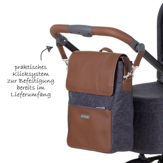 ABC Design Wickel-Rucksack City mit Deckelfach - inkl. Wickelauflage und Zubehör - Street