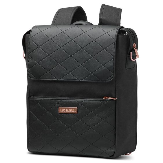 ABC Design Wickel-Rucksack City mit großem Deckelfach - inkl. Wickelunterlage & Zubehör - Diamond Edition - Rose Gold