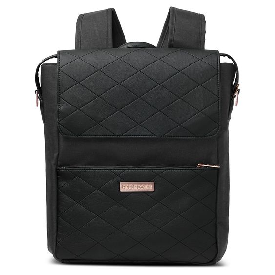 ABC Design Wickel-Rucksack City mit großem Deckelfach - inkl. Wickelunterlage & Zubehör - Diamond Edition - Rose Gold
