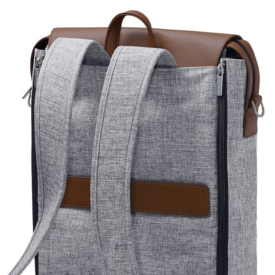 ABC Design Wickelrucksack City mit großem Deckelfach - inkl. Wickelunterlage & Zubehör - Graphite Grey