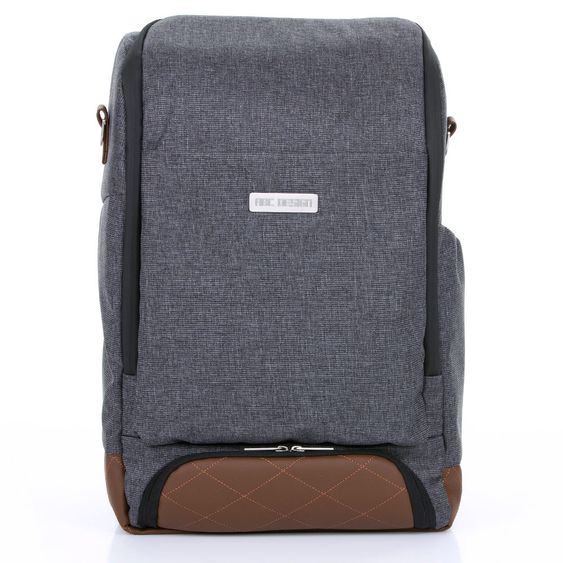 ABC Design Wickel-Rucksack Tour mit großem Frontfach - inkl. Wickelauflage und Zubehör - Diamond Special Edition - Asphalt