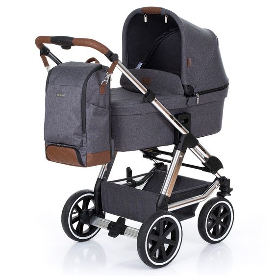 ABC Design Wickel-Rucksack Tour mit großem Frontfach - inkl. Wickelauflage und Zubehör - Diamond Special Edition - Asphalt