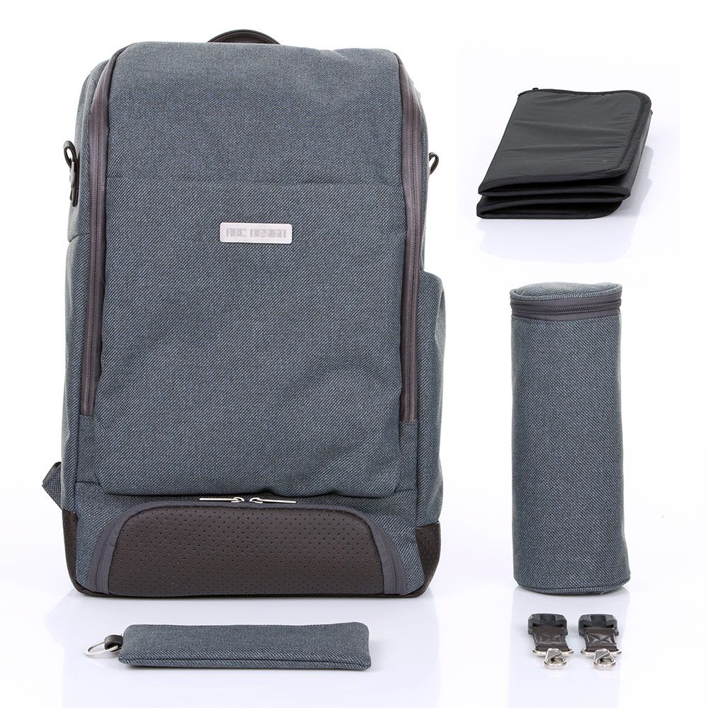 ABC Design Wickel-Rucksack Tour mit großem Frontfach - inkl. Wickelauflage und Zubehör - Mountain