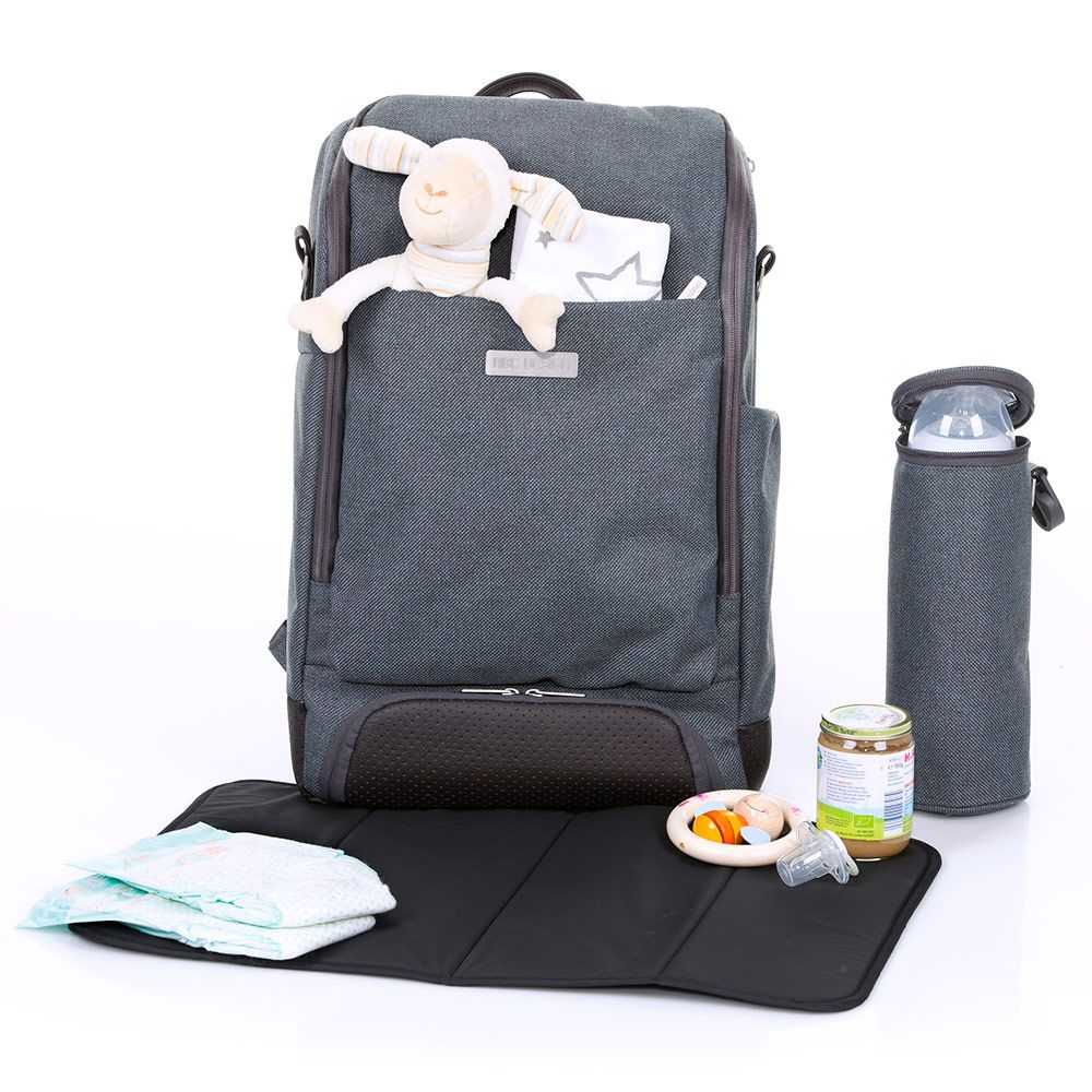 ABC Design Wickel-Rucksack Tour mit großem Frontfach - inkl. Wickelauflage und Zubehör - Mountain