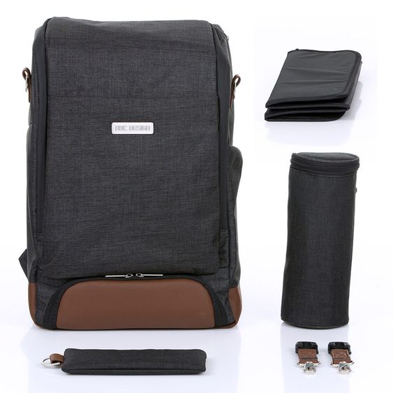 ABC Design Wickel-Rucksack Tour mit großem Frontfach - inkl. Wickelauflage und Zubehör - Piano