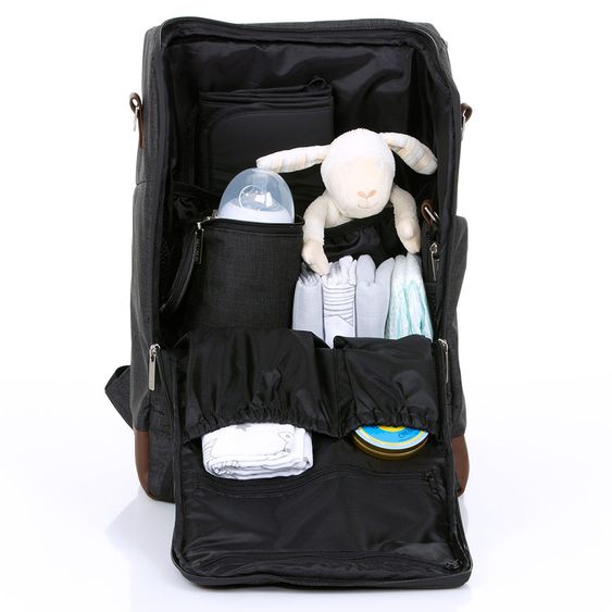 ABC Design Wickel-Rucksack Tour mit großem Frontfach - inkl. Wickelauflage und Zubehör - Piano
