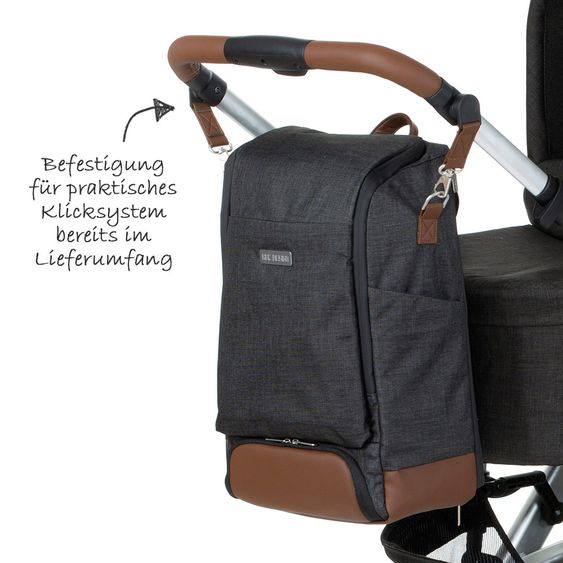 ABC Design Wickel-Rucksack Tour mit großem Frontfach - inkl. Wickelauflage und Zubehör - Piano