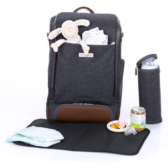 ABC Design Wickel-Rucksack Tour mit großem Frontfach - inkl. Wickelauflage und Zubehör - Street