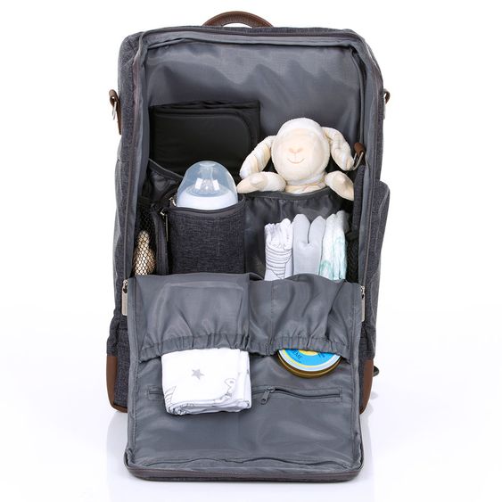 ABC Design Wickel-Rucksack Tour mit großem Frontfach - inkl. Wickelauflage und Zubehör - Street