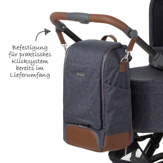 ABC Design Wickel-Rucksack Tour mit großem Frontfach - inkl. Wickelauflage und Zubehör - Street