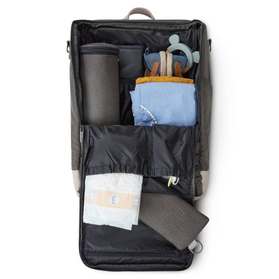 ABC Design Wickel-Rucksack Tour mit großem Frontfach - inkl. Wickelunterlage & Zubehör - Diamond Edition - Herb