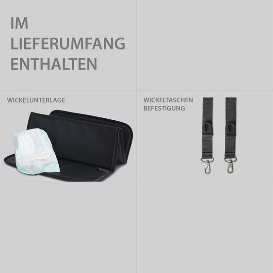 ABC Design Wickeltasche Easy - inkl. Wickelunterlage - Shadow