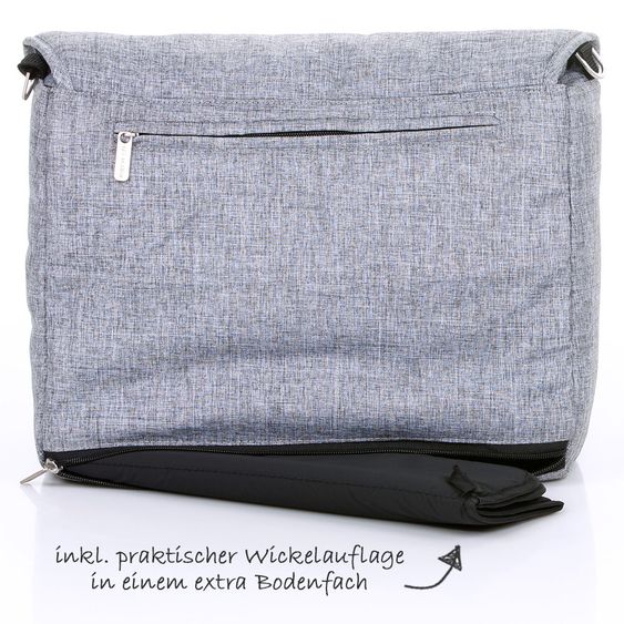 ABC Design Wickeltasche Fashion - inkl. Wickelauflage und Zubehör - Graphite Grey