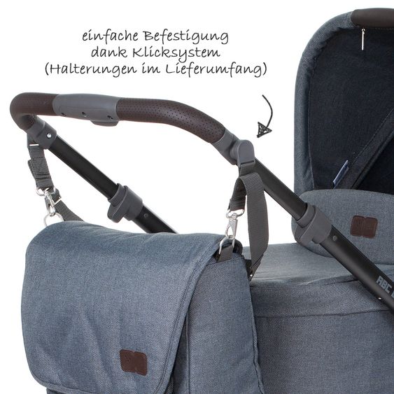 ABC Design Wickeltasche Fashion - inkl. Wickelauflage und Zubehör - Mountain