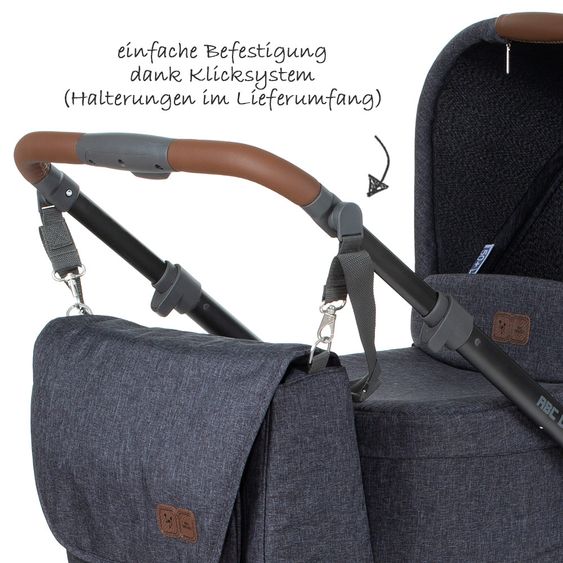 ABC Design Wickeltasche Fashion - inkl. Wickelauflage und Zubehör - Street
