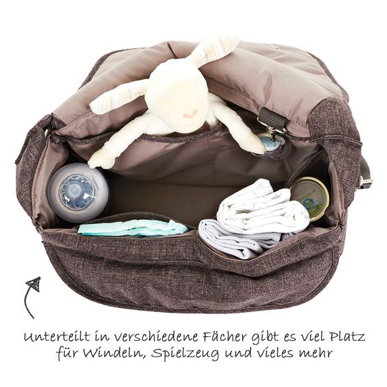 ABC Design Wickeltasche Fashion - inkl. Wickelauflage - Walnut