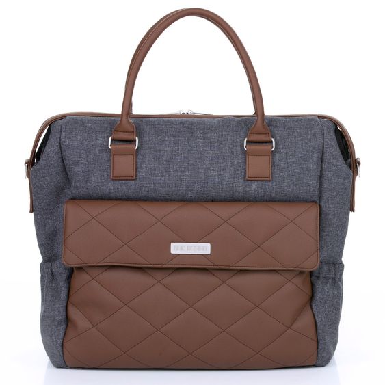 ABC Design Wickeltasche Jetset - Diamond Special Edition - inkl. Wickelauflage, Flaschenwärmer und Utensilientasche - Asphalt