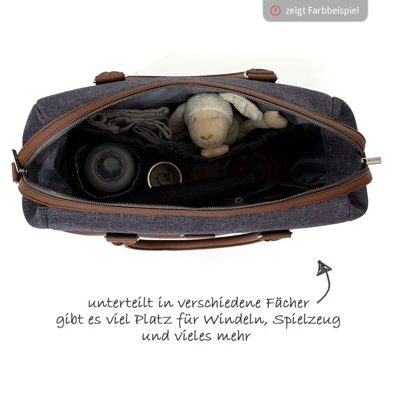ABC Design Wickeltasche Jetset - Diamond Special Edition - inkl. Wickelauflage, Flaschenwärmer und Utensilientasche - Asphalt