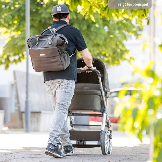 ABC Design Diaper bag Jetset - incl. diaper changing mat, bottle warmer and utensil bag - Mountain