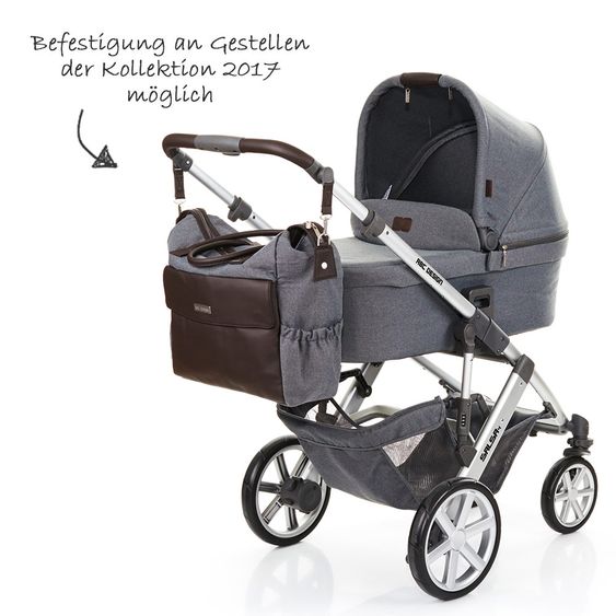 ABC Design Diaper bag Jetset - incl. diaper changing mat, bottle warmer and utensil bag - Mountain