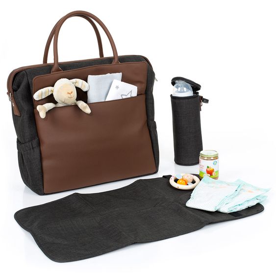 ABC Design Wickeltasche Jetset - inkl. Wickelauflage, Flaschenwärmer und Utensilientasche - Piano