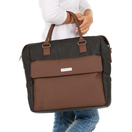 ABC Design Wickeltasche Jetset - inkl. Wickelauflage, Flaschenwärmer und Utensilientasche - Piano