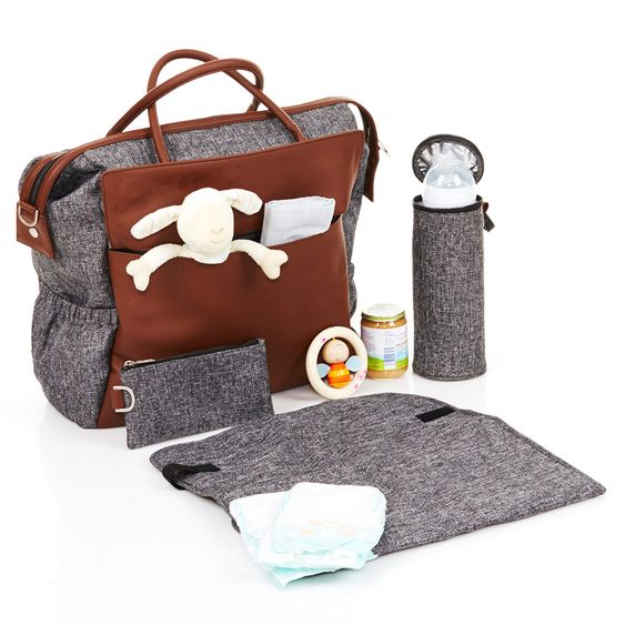 ABC Design Wickeltasche Jetset - inkl. Wickelauflage, Flaschenwärmer und Utensilientasche - Race