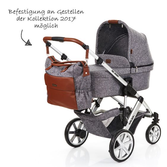 ABC Design Wickeltasche Jetset - inkl. Wickelauflage, Flaschenwärmer und Utensilientasche - Race