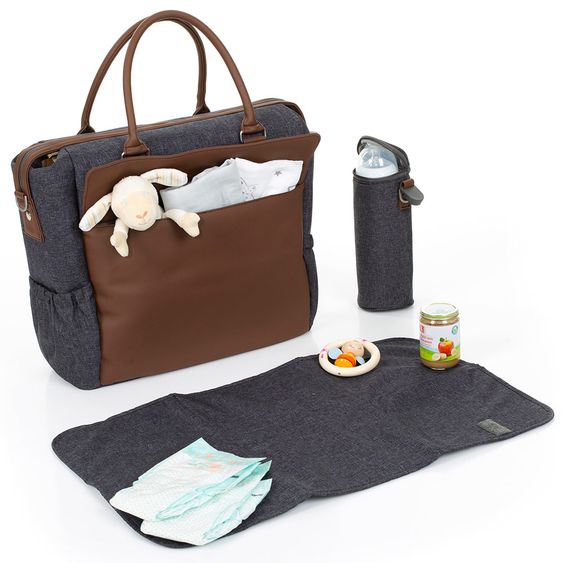 ABC Design Wickeltasche Jetset - inkl. Wickelauflage, Flaschenwärmer und Utensilientasche - Street