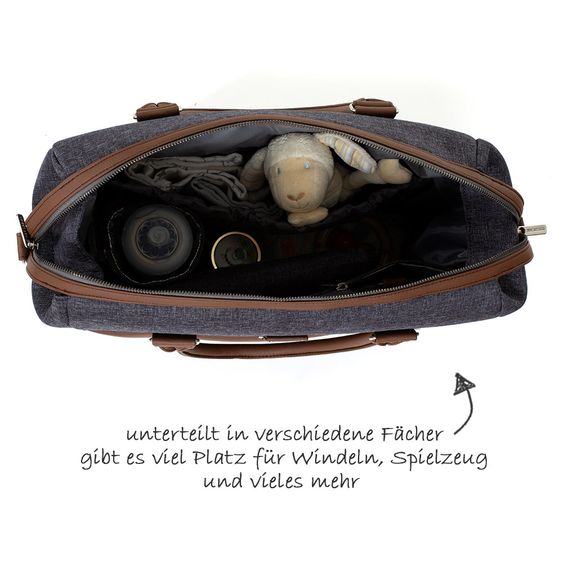ABC Design Wickeltasche Jetset - inkl. Wickelauflage, Flaschenwärmer und Utensilientasche - Street