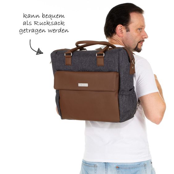 ABC Design Wickeltasche Jetset - inkl. Wickelauflage, Flaschenwärmer und Utensilientasche - Street
