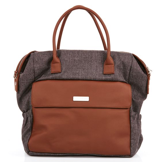ABC Design Wickeltasche Jetset - inkl. Wickelauflage, Flaschenwärmer und Utensilientasche - Walnut