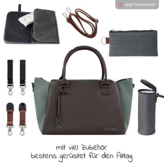 ABC Design Wickeltasche Royal - inkl. Wickelunterlage und viel Zubehör - Aloe