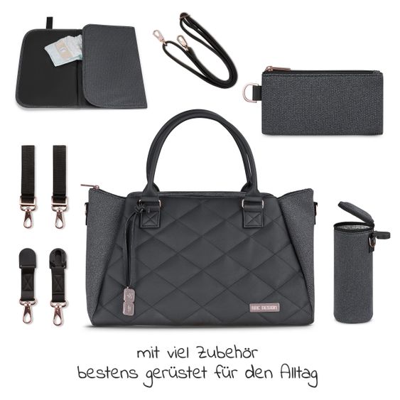 ABC Design Wickeltasche Royal - inkl. Wickelunterlage und viel Zubehör - Diamond Edition - Bubble