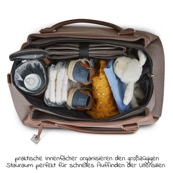 ABC Design Changing bag Royal - incl. changing mat and many accessories - Fashion Edition - Nature