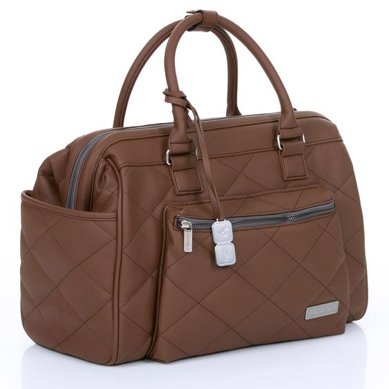 ABC Design Wickeltasche Style - inkl. Wickelauflage, Flaschenwärmer und Utensilientasche - Brown