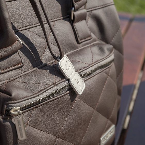 ABC Design Wickeltasche Style - inkl. Wickelauflage, Flaschenwärmer und Utensilientasche - Dark Brown