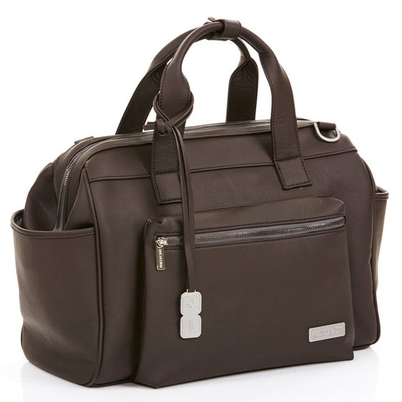 ABC Design Wickeltasche Style - inkl. Wickelauflage, Flaschenwärmer und Utensilientasche - Dark Brown