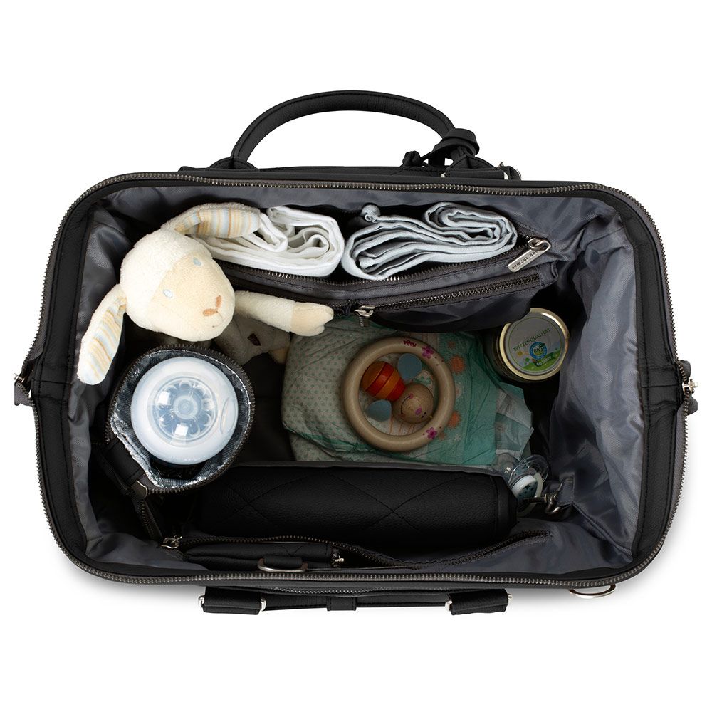 ABC Design Wickeltasche Style - inkl. Wickelunterlage & viel Zubehör - Black