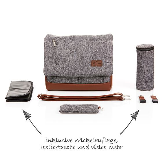 ABC Design Wickeltasche Urban - inkl. Wickelauflage und Flaschenwärmer - Race