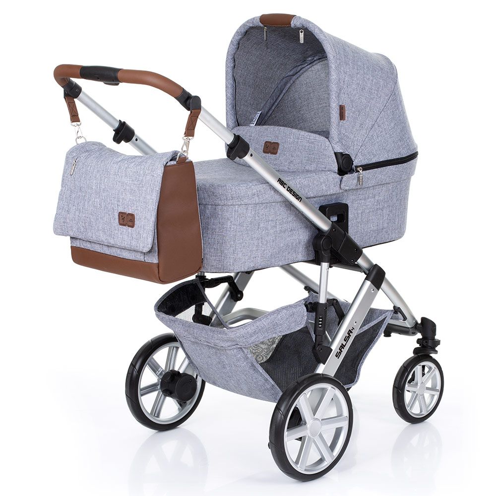 ABC Design Wickeltasche Urban - inkl. Wickelauflage und Zubehör - Graphite Grey