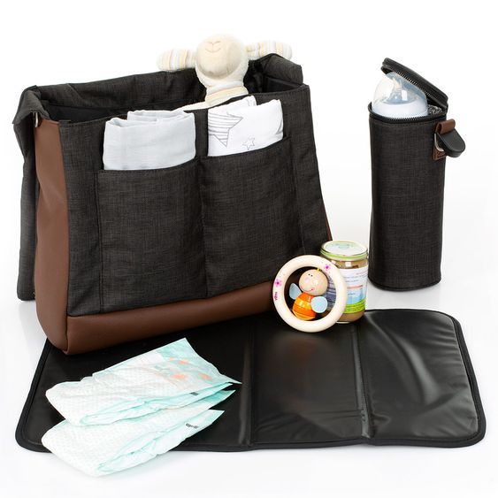 ABC Design Wickeltasche Urban - inkl. Wickelauflage und Zubehör - Piano